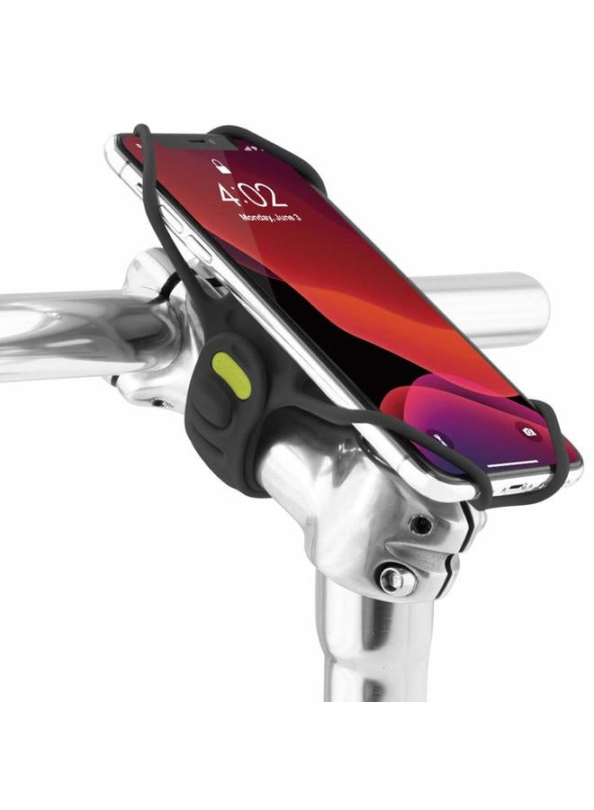 BONE COLLECTION 【Bone】Bike Tie Pro 3 Bike Phone Mount Bicycle Phone Holder for Stem Mounting 4.7"-7.2" Cell Phones, Ultra Light Phone Mount for Bike Motorcycle Road Mountain Bicycle Accessories - Black - Image 1